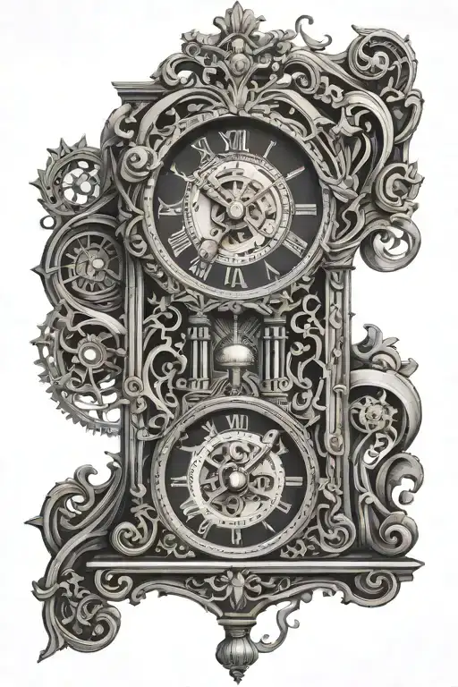 Grandfather Clock Mechanism Intertwined