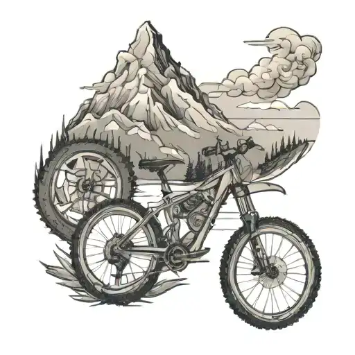 Mountain Bike With Mountains