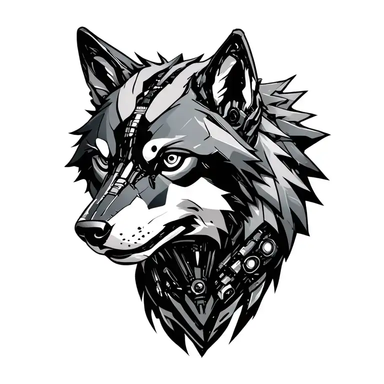 Robotic Wolf Looking Forward