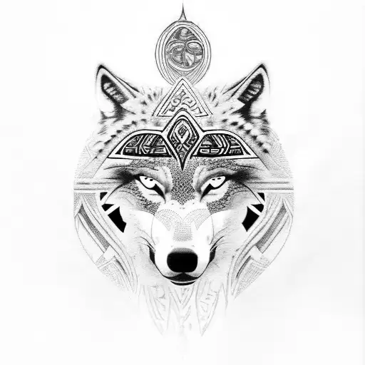 A Maori-inspired Wolf Design With African Motifs