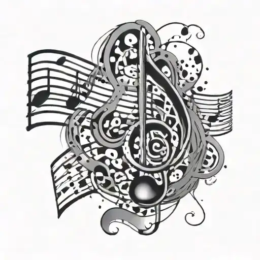 A Music Note Made Out Of Film Strips With Cheetah Spots