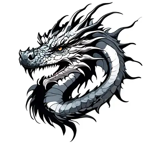 Dragon With Mountain Spines