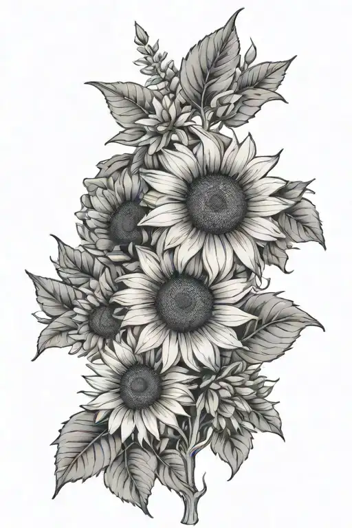 Sunflower And Daisy