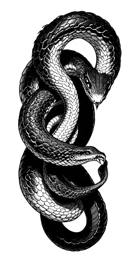 Snake Going Across The Chest Around The Arm With Harry Potter Background
