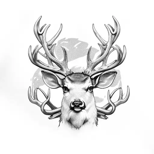 Chef Knife With Deer Antlers Intertwined