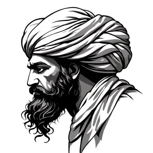 Guru Gobind With Stoicism Tattoo Design