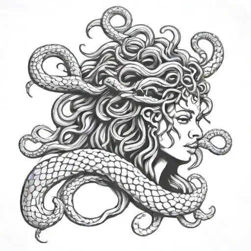 Medusa Head With Snakes