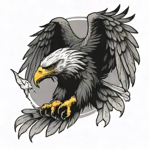 Eagle Carrying A Skull In Its Claws