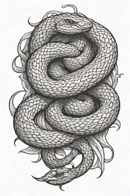 1 Snake Wrapped Loosely