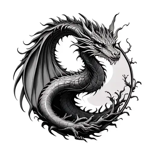 Dragon And Tree Of Life