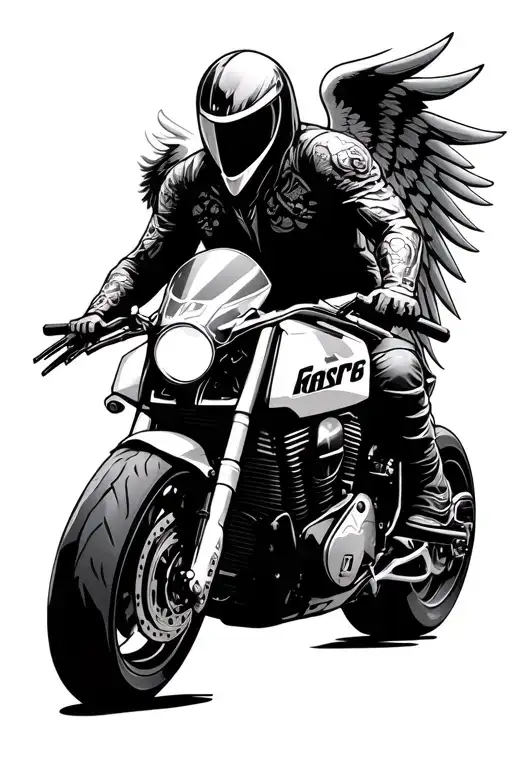 Streetfighter Motorcycle Racing Circuit Guardian Angel Wings
