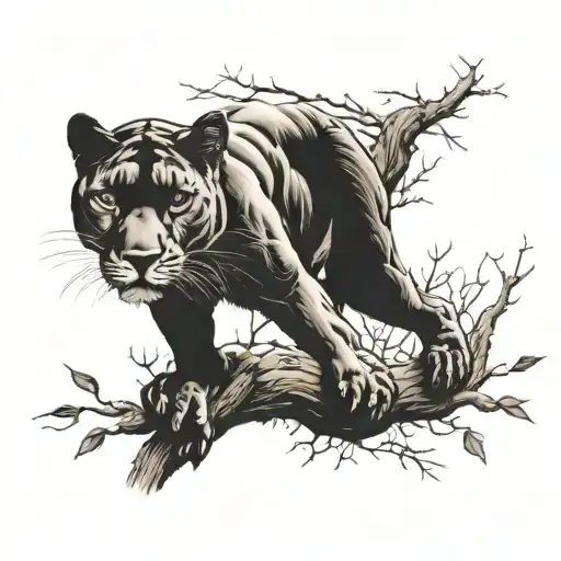 Panther In Tree