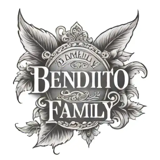 Words Bendito & Maldito Into One Word 'Family' Written