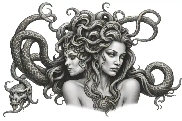 Medusa With Snakes