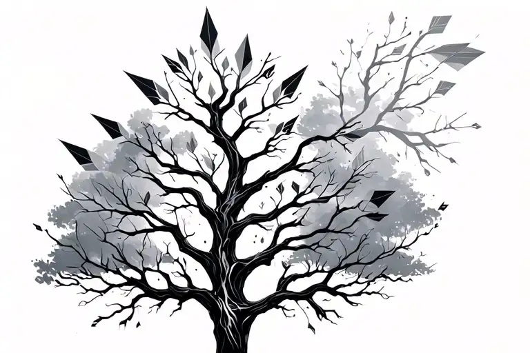 Life Tree With Geometric Arrows