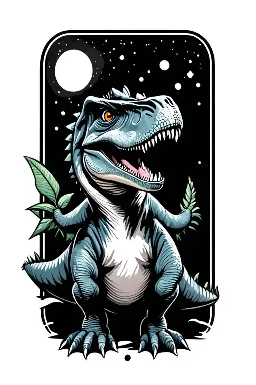 Dinosaur Outline Cartoon