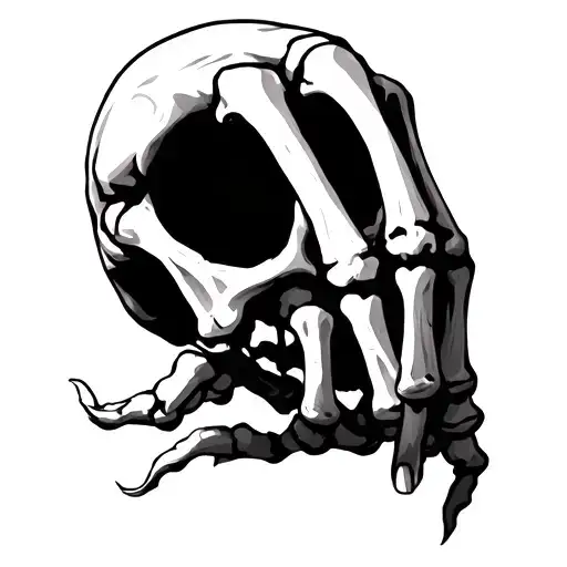 Skeleton Hand Reaching Horror