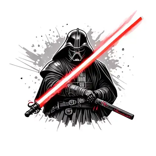 Ronin Star Wars With Red Lightsaber