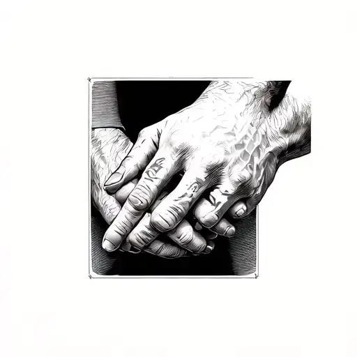 Father Holding Hands