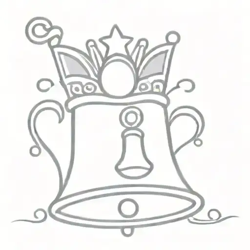 Heart Shaped Bell Wearing Crown