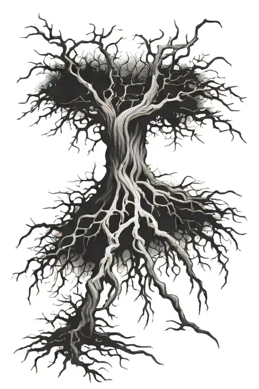 Roots Of A Dry Tree