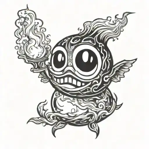 Calcifer Black And White