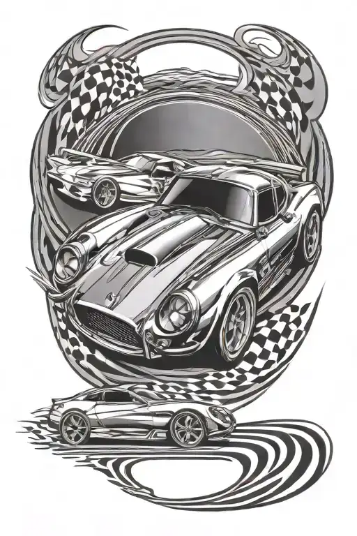 Sports Car Racing On Track Winding