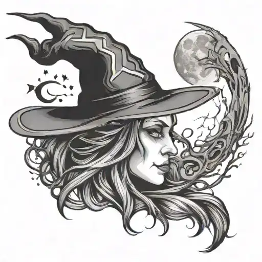 Witch Face Perfil Moon
