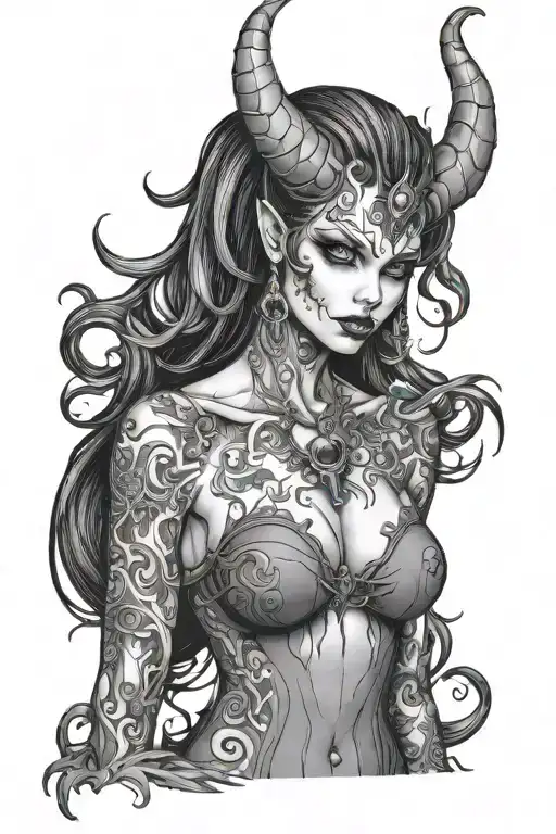 Demon Sexy Woman Well Dressed