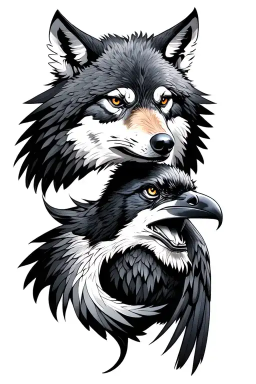 A Raven And A Wolf In Unity