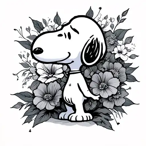 Snoopy In Mucha Style