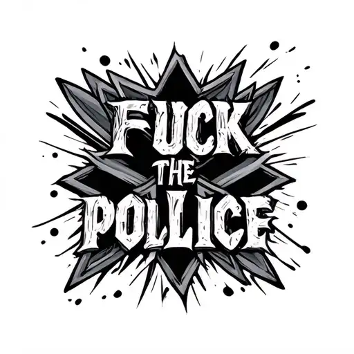 Fuck The Police Font Cross