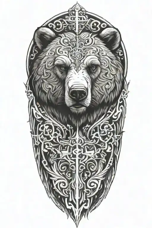 Bear With Christian Cross