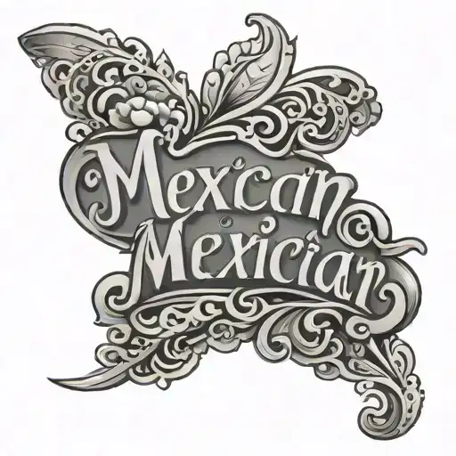Mexican Style Last Name Written In Cursive