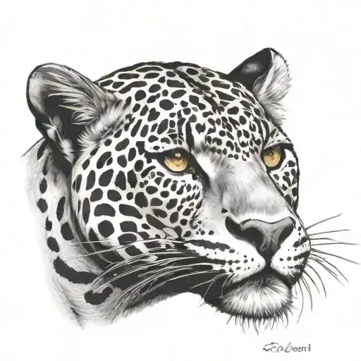 Black Jaguar Reddish Yellow Eyes