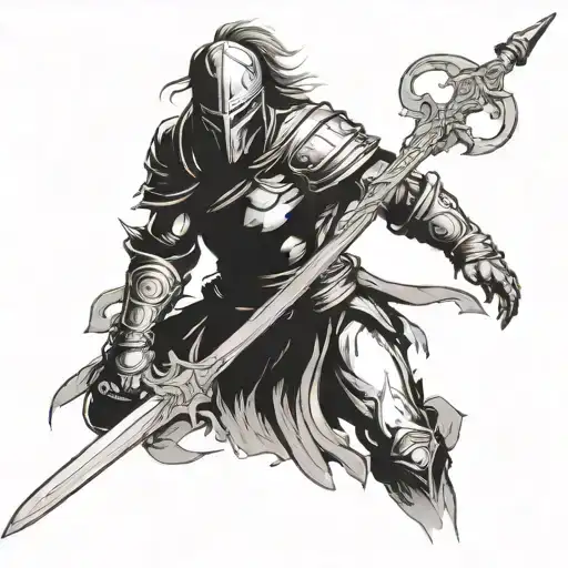 Warrior Wielding A Sword