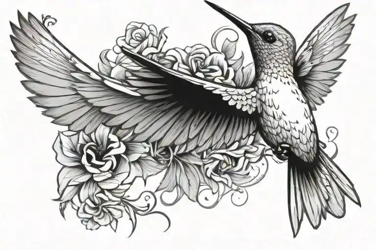 Humming Bird Spread Wings
