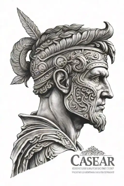 Roman Empire Landscape Featuring Emperor Julius Caesar