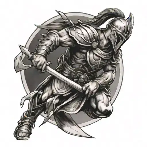 Male Warrior Wielding