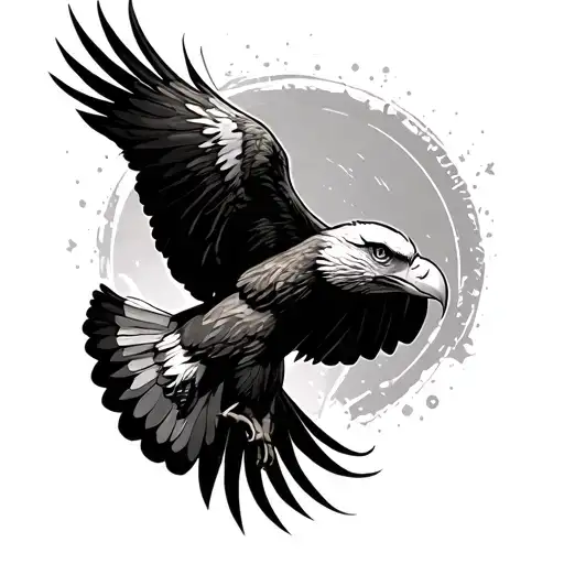 Eagle Flying Towards