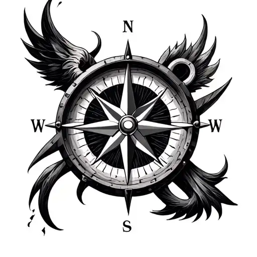 Wind Rose On A Compass