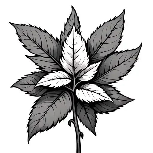 Tattoo In The Form Of A Plant In The Norwegian Viking Style
