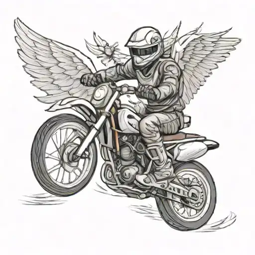Angel On A Dirtbike With A Helmet