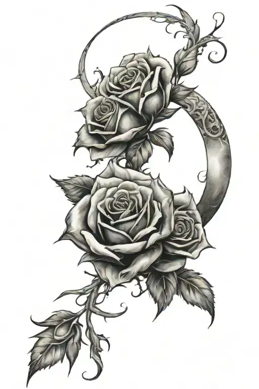 Withered Roses And The Phases Of The Moon Intertwined