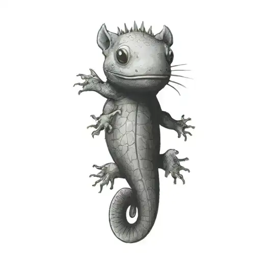 Dark Axolotl Vibrant Background