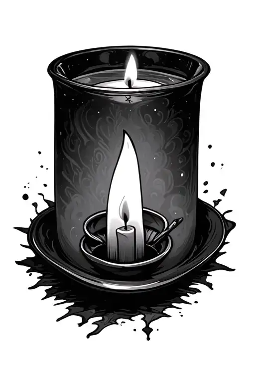 Stick Candle Burning