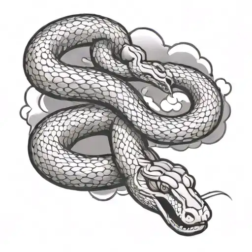 Snake And Clouds Floating