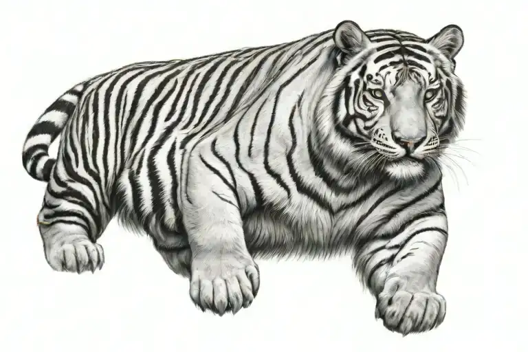 White Tiger Full Body
