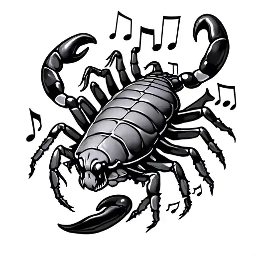 Micro With Scorpions And Music Notes