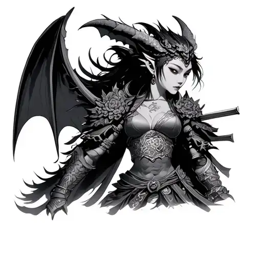 Japanese Female Gargoyle Warrior